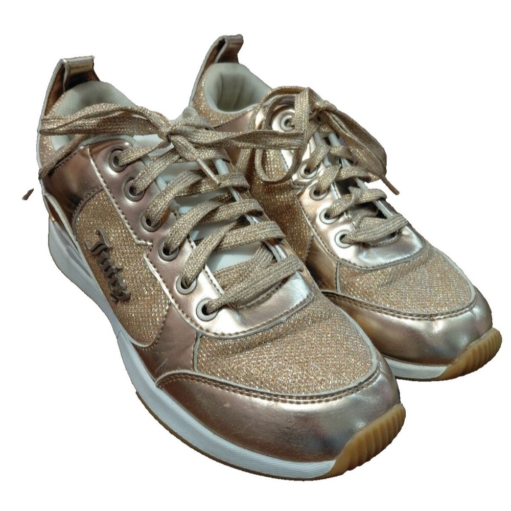 Juicy Couture Women's Enchanter Lace-up Sneakers Rose Gold Size 9.5